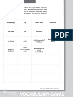 Vocabulary Game: Archipelago Bay Cliffed Coast Cove/inlet