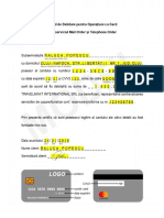 Travelminit Acord de Debitare Card de Vacanta Model