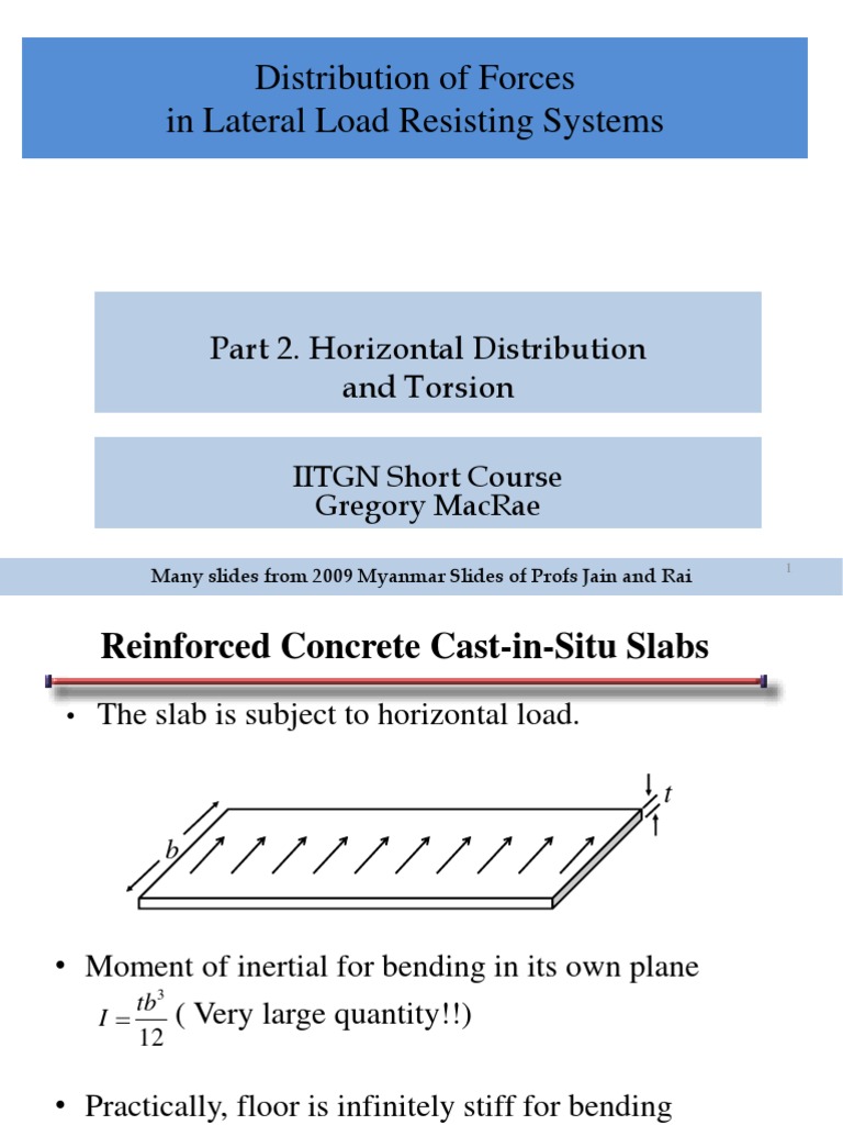 Distribution of Forces in Lateral Load Resisting Systems: Part 2 ...