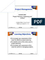 IT Project Management: Project Planning, Organising and Control