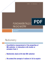 Fundamentals of Radiometry Lecture