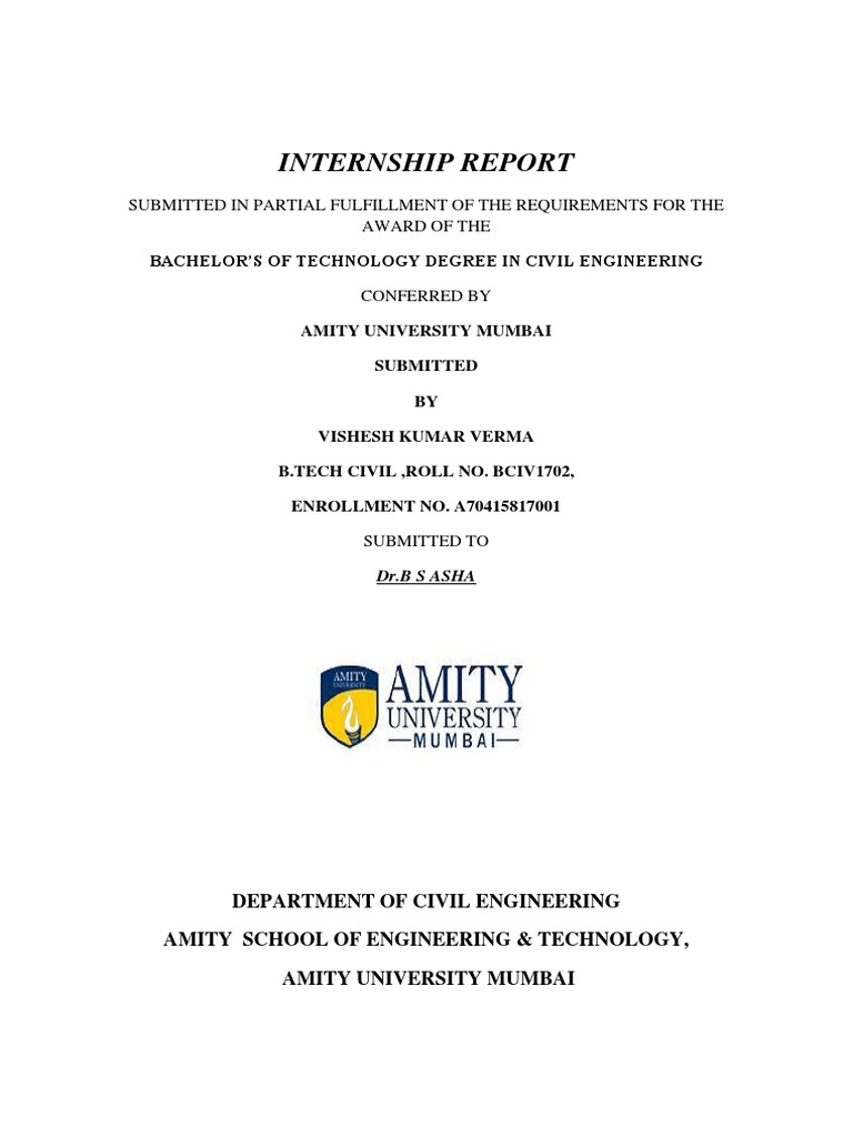 Final Internship Report 22july PDF Water Purification Sewage