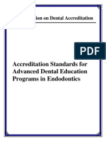 Accreditation Standards For Advanced Dental Education Programs in Endodontics