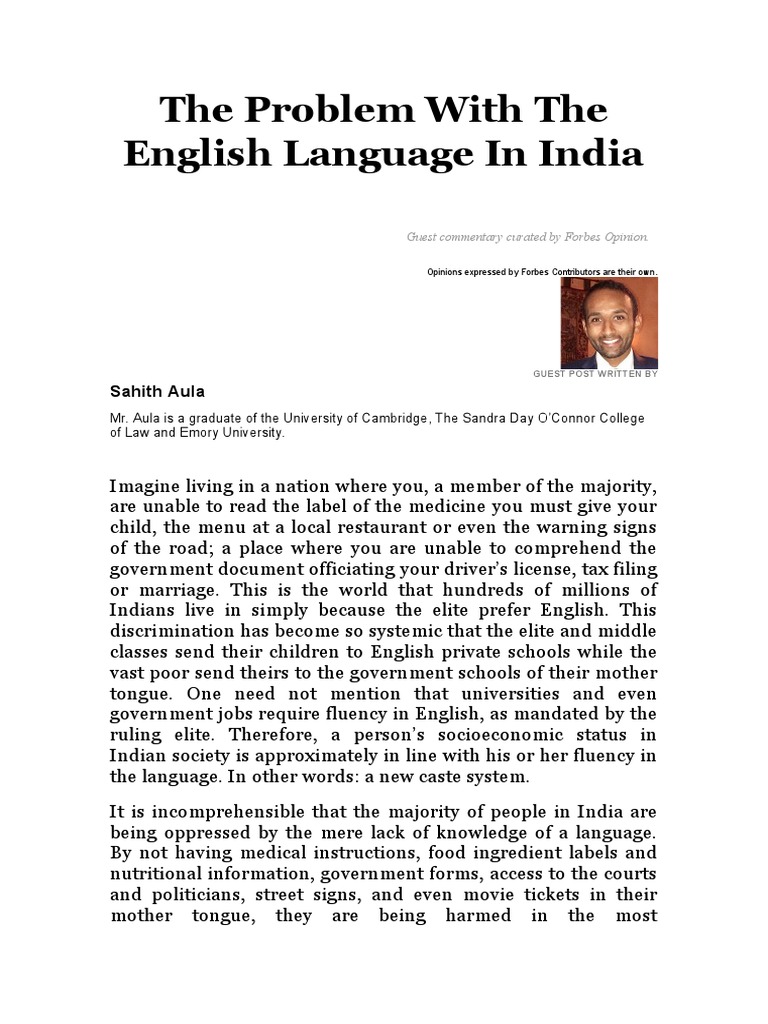 Language Disparity in India | PDF | English Language | Discrimination