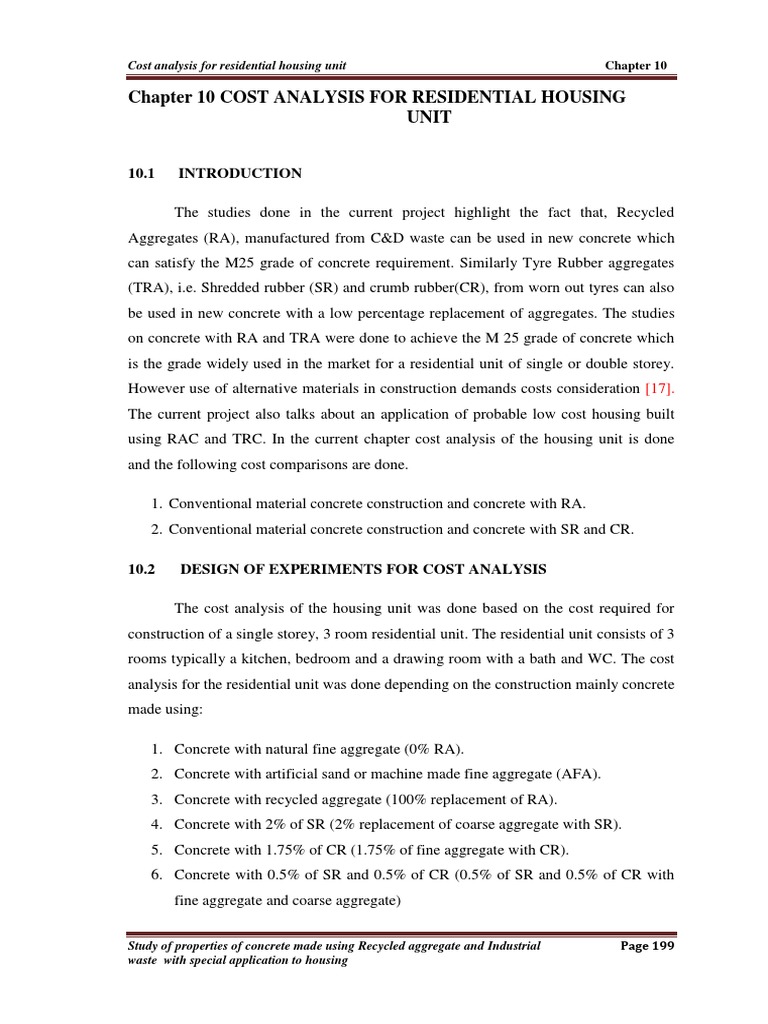 Cost Analysis of Eco-Friendly Housing | PDF | Construction Aggregate ...