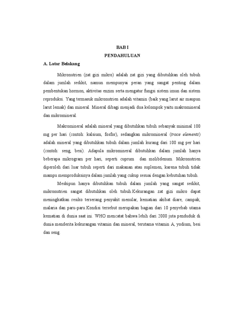 Bab I Pendahuluan A Latar Belakang