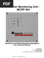 Weather Monitoring Unit - MCRP 054: Technical and Operating Documentation