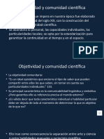 Epistemologia Objetividad y Comunidad Científica