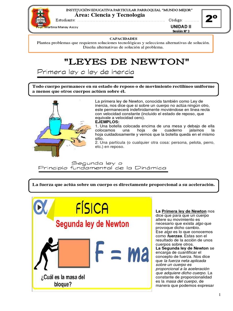 Leyes de Newton | PDF | Las leyes del movimiento de Newton | Masa