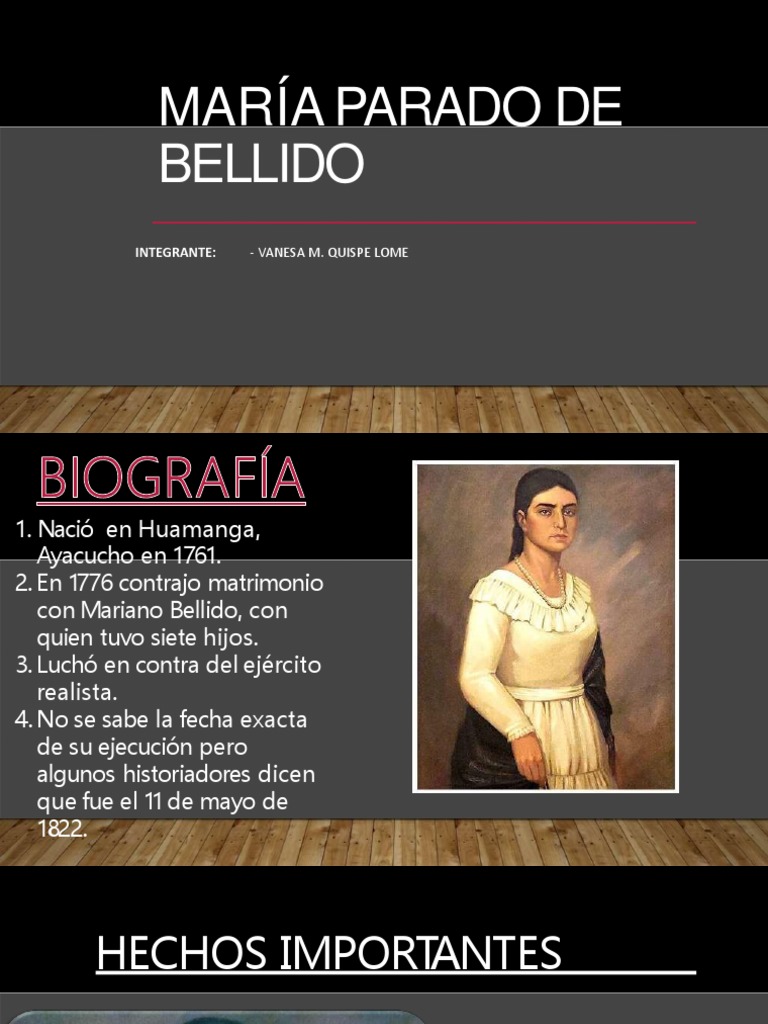 Vida y legado de María Parado de Bellido | PDF | Historia