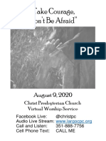 Virtual Worship Service Bulletin and Church Announcements