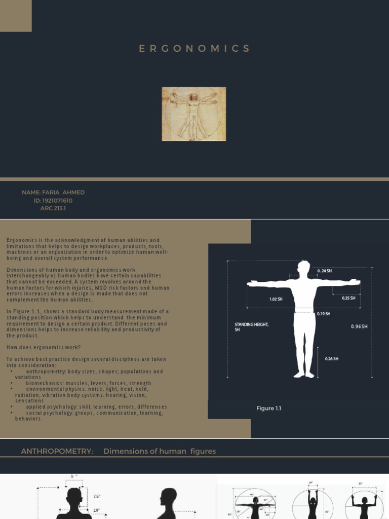 Ergonomics: Design for Human Well-being | PDF | Anthropometry | Human ...