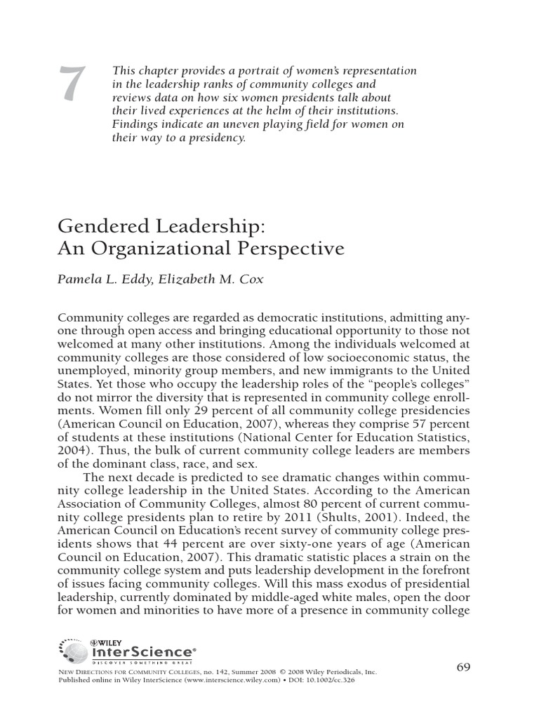 Gendered Leadership 2008 | PDF | Leadership | Gender