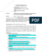 Informe de subsanación de observaciones