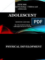 Notes - Week 11 - Adolescent-Physical Development