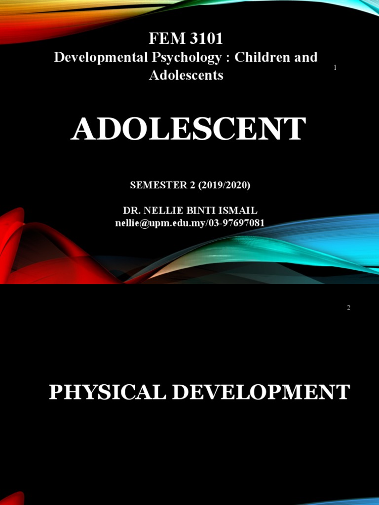 Notes - Week 11 - Adolescent-Physical Development | PDF | Puberty ...