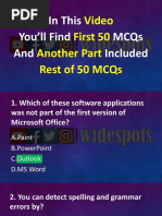 Computer and Ms Office First 50 Mcqs Part 1 PDF