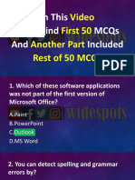 Computer and Ms Office First 50 Mcqs Part 1 PDF