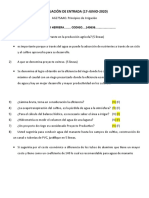 SEMESTRE 2020-I PRINCIPIOS DE IRRIGACION Examen de Entrada