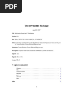 The Mvtnorm Package: R Topics Documented