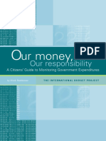 Our Money Our Responsibility A Citizens Guide To Monitoring Government Expenditures English PDF