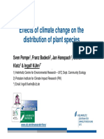 Effects of Climate Change On The Distribution of Plant Species