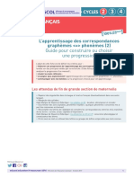 L'apprentissage Des Correspondances Graphèmes Et Phonèmes PDF