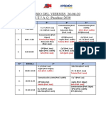 HORARIO DEL VIERNES 26-06-20 Tentativo