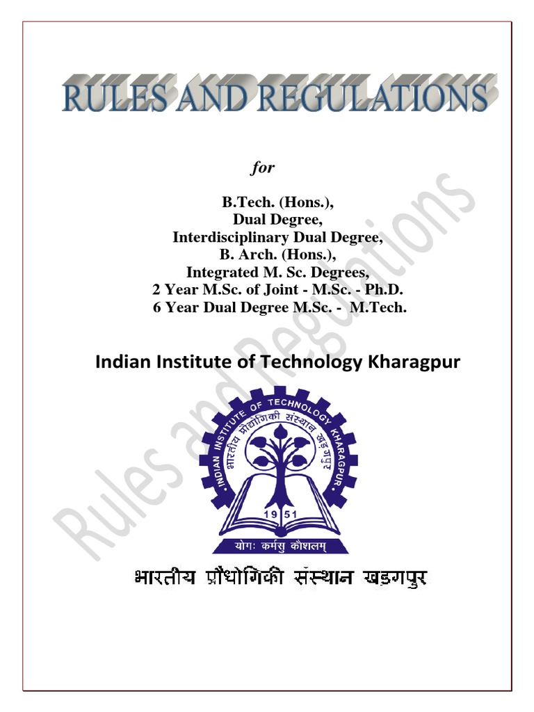 IIT Kharagpur UG & Dual Degree Overview | PDF | Engineering | Academic ...