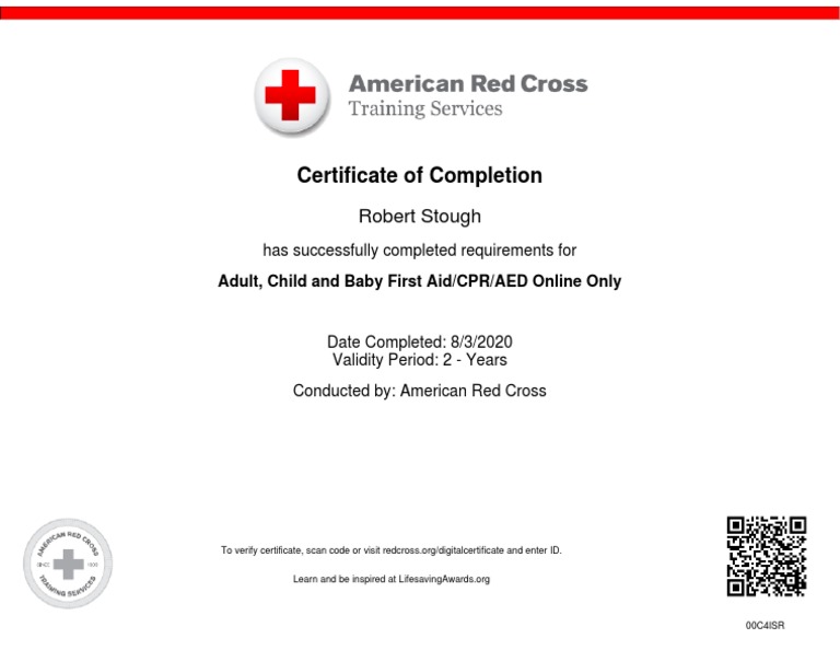 American Red Cross CPRFirst Aid (Expires 082023) PDF