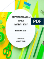 RPP Titrasi Asam Basa Model Sole: Kimia Kelas Xi