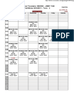 Term 2 Timetable