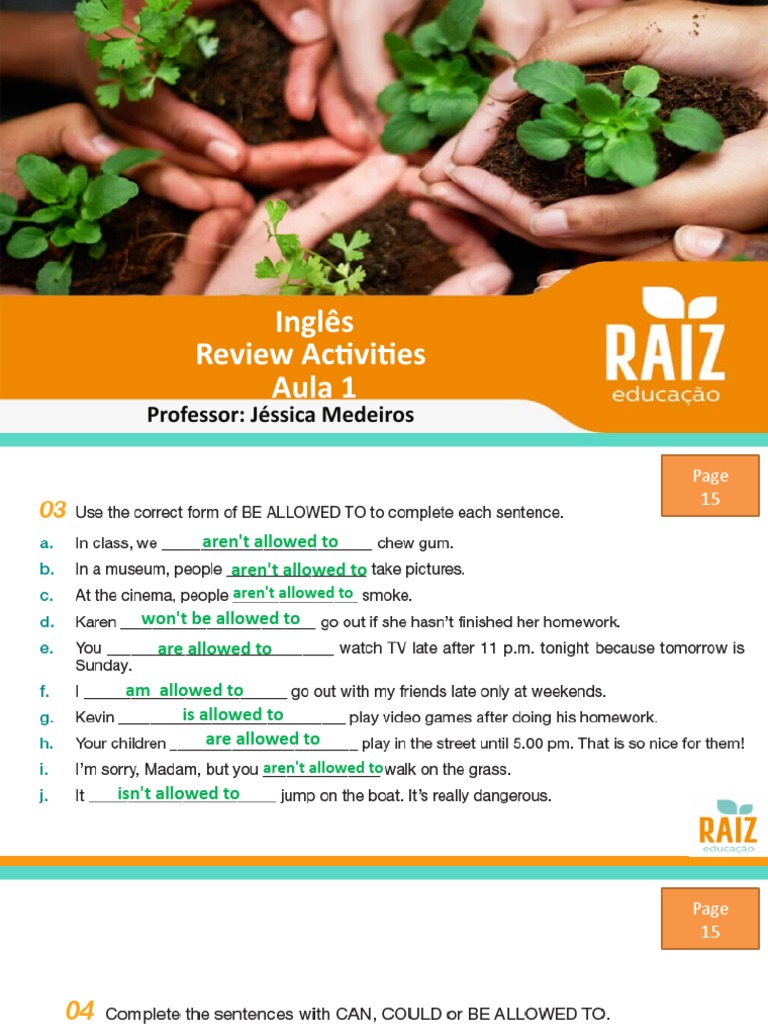 English Review Activities for Students | PDF