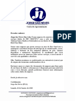 Carta de Apresentação Jorge Das Neves