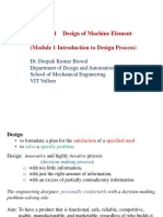 MEE 3001 Design of Machine Element (Module 1 Introduction To Design Process)