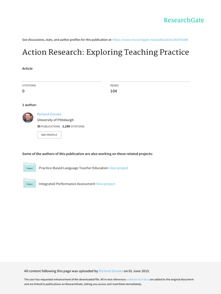 Action Research for Language Teachers | PDF
