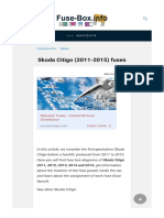Skoda Citigo (2011-2015) Fuses: Fuse-Box - Info Skoda