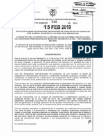Decreto 218 de 2019 (donaciones)