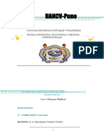 Análisis financiero del departamento de Huancavelica