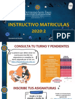 Instructivo Matriculas 2020-2 Secretarías de División