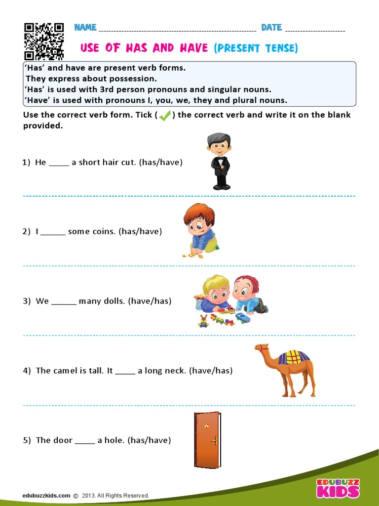 Use of Has and Have in Grammar | PDF | Foreign Language Studies ...