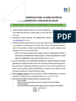 Requisitos Generales para La Habilitacion de Establecimientos y Servicios de Salud - Version 5