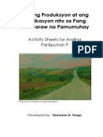 Salik NG Produksiyon at Implikasyon Nito Sa Pang Araw-Araw Na Pamumuhay