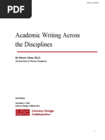 Academic Writing Across The Disciplines: by Barrie Olson, PH.D