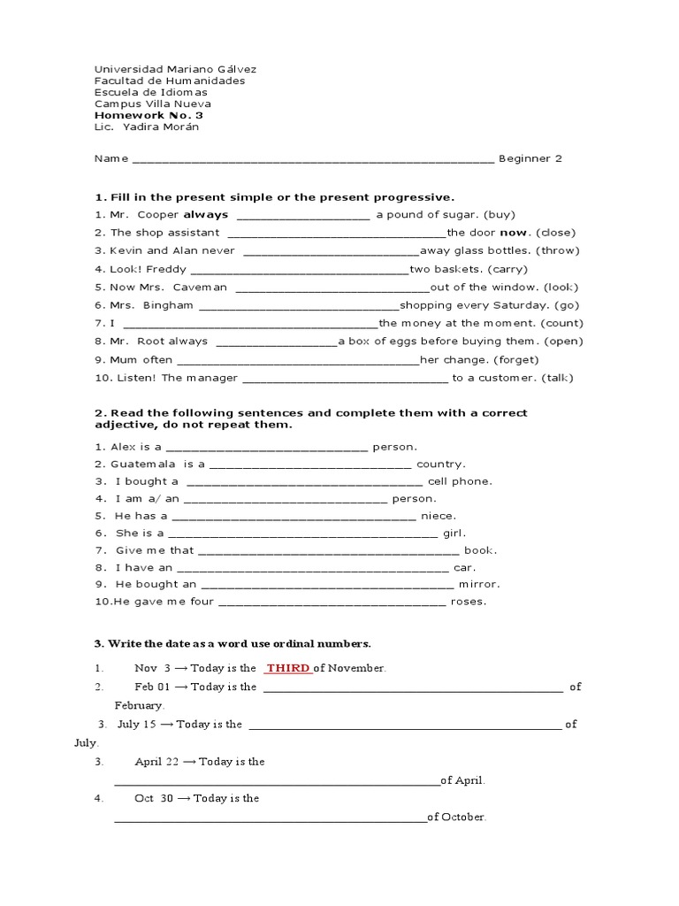 Homework No. 3 | PDF