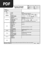 Datasheet For Level Transmitter | PDF | Pressure Measurement | Calibration
