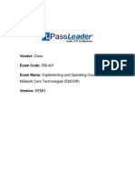 Vendor: Cisco Exam Code: 350-401 Exam Name: Implementing and Operating Cisco Enterprise