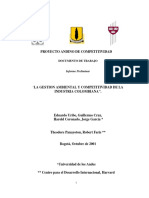 La Gestión Ambiental y Competitividad de La Industria Colombiana - Proyecto Andino de Competitividad - Eduardo Uribe - 2001 PDF