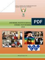 Informe Institucional PDDH Enero-Noviembre 2010