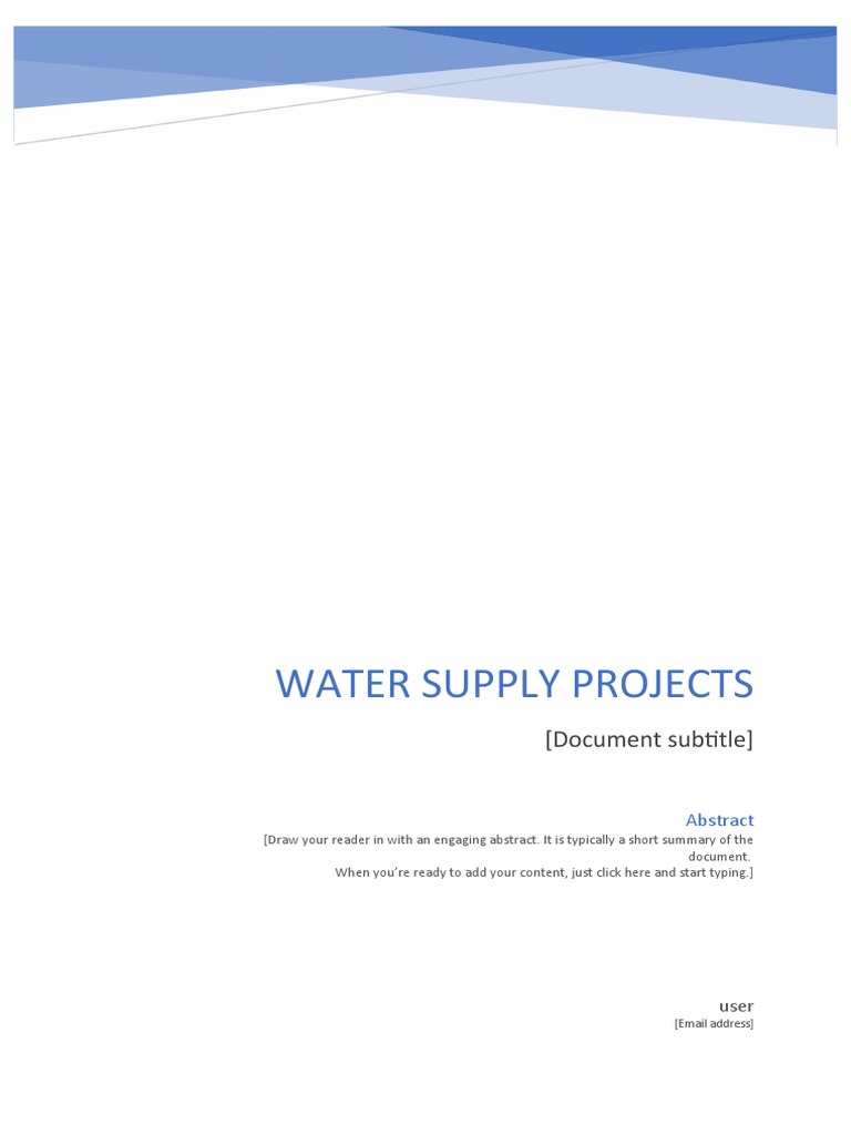 Nairobi Water Supply Project Report PDF Dam Water Resources
